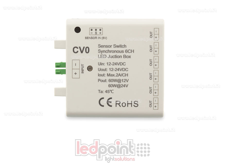 Interface variateur 6ch 60W 12V-24V avec entrée pour capteur