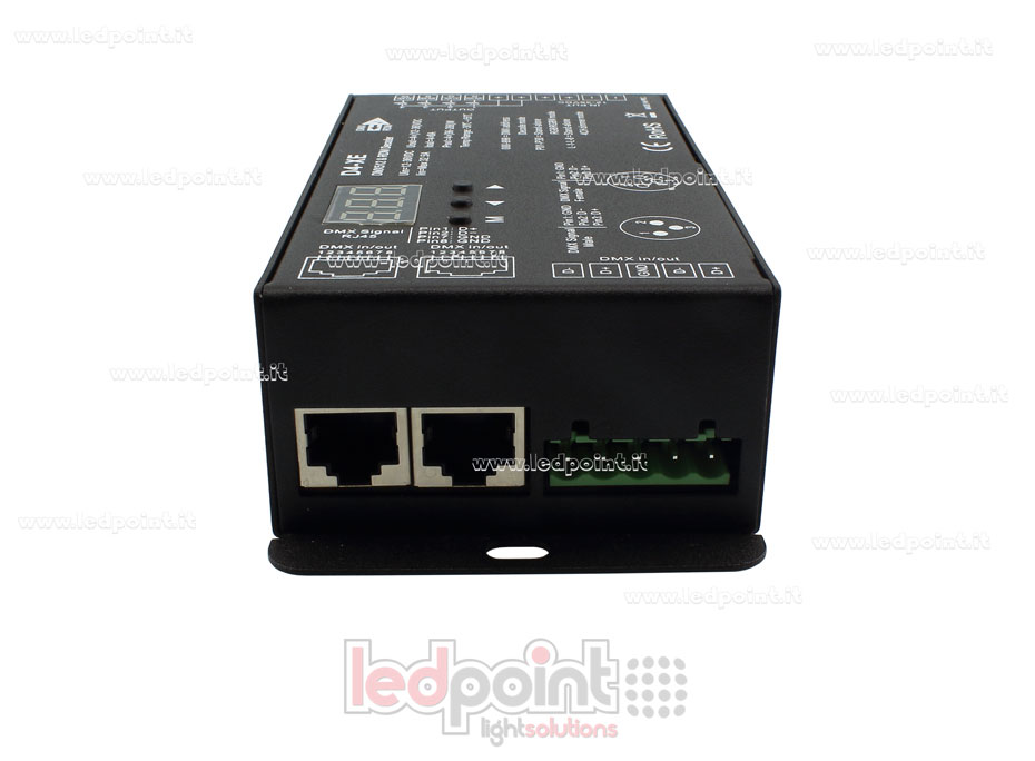 DMX 512 & RDM décodeur, 4 canaux 8A chacun, tension 12-36V DC, XLR3 e RJ45