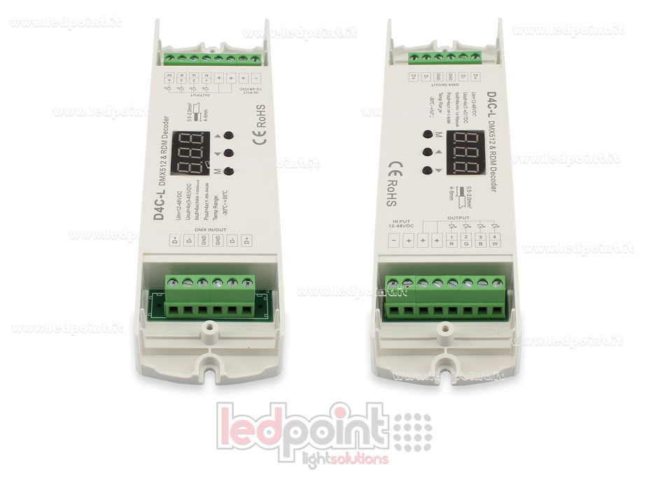DMX 512 décodeur, courant constant 4 canaux 350-1200mA chacun, tension 12-48V DC