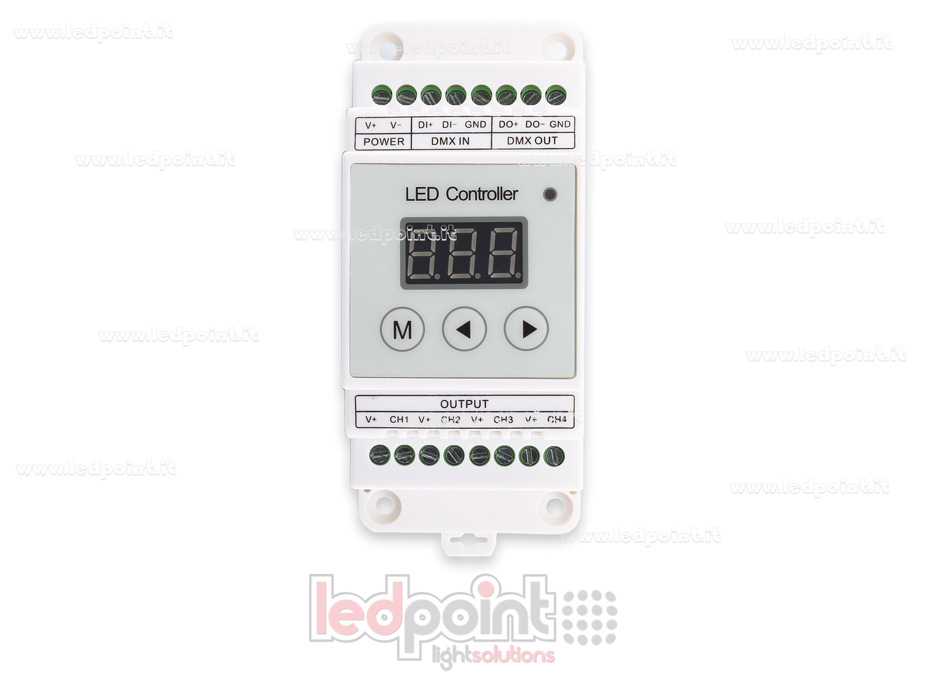 DMX 512 décodeur, 4 canaux 5A chacun, tension 12-24V DC