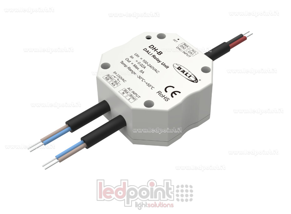 Relais DALI, 1 canal 8A, 100-240VAC