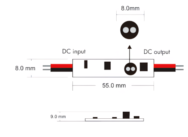 Détecteur allumé/éteint de mouvements des mains pour installation sur le profilé, 12-24V, 1ch 4A Détecteur allumé/éteint de mouvements des mains pour installation sur le profilé, 12-24V, 1ch 4A