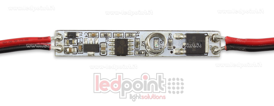 Variateur mini touch monocouleur avec fonction de mémoire 12/24V, 1chx3A