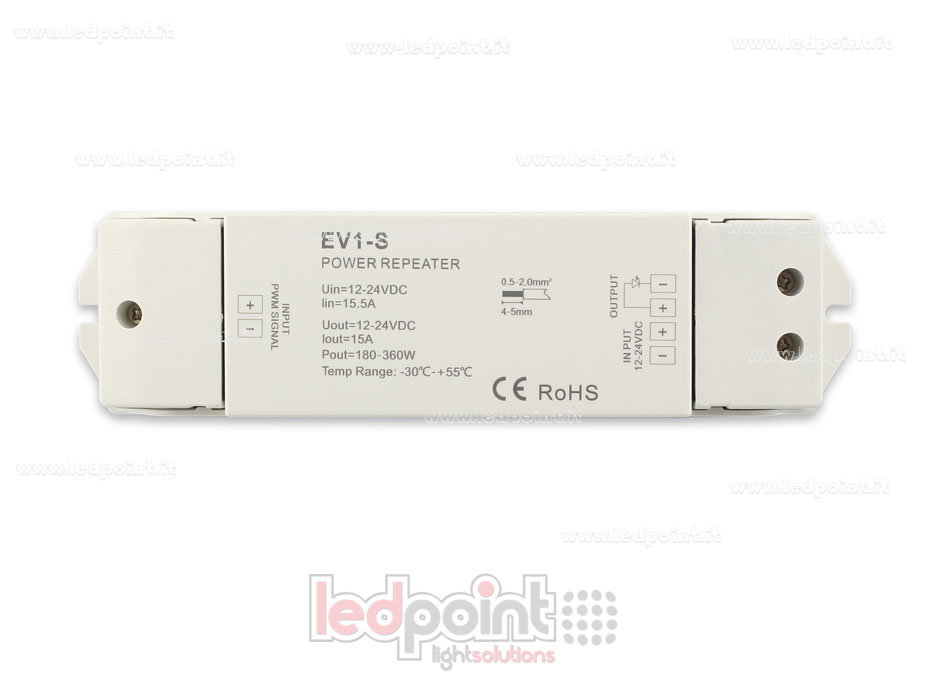 Amplificateur de signal monocouleur 12-24V 15A 1 canal