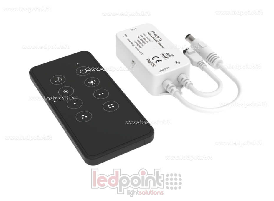 Kit de variateur avec contrôle Wi-Fi pour bandes LED monochromes, 1 canal * 5 A, 5-24 V CC