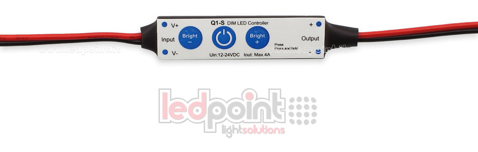 Récepteur variateur mini monochromatique 12/24V, 1ch 4A/CH 3 touches pas RF