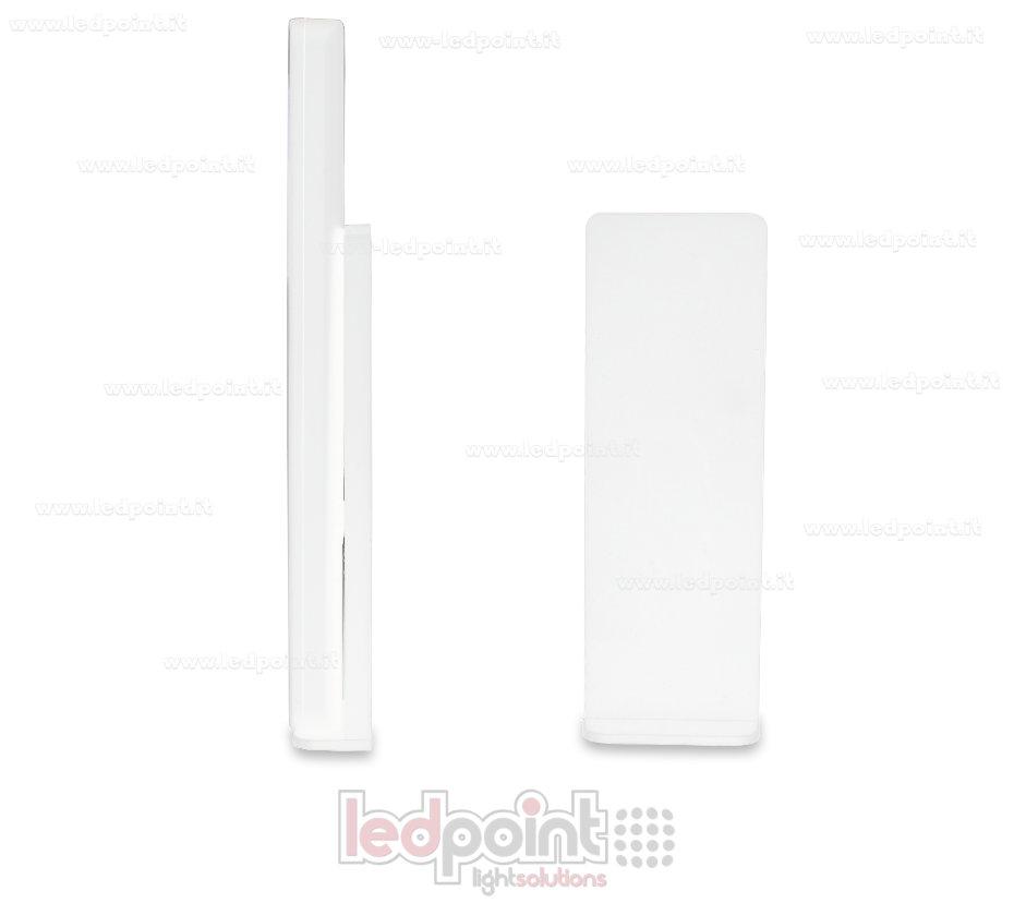 Télécommande ultra-mince RGB+CCT avec curseur tactile, mono-zone, blanche avec aimant arrière, RF 2.4GHz