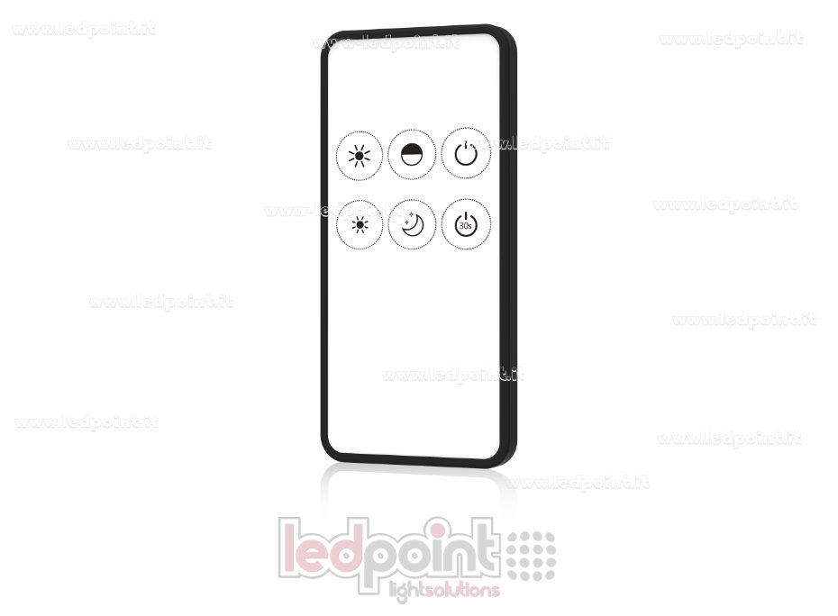 Télécommande 6 touches monochrome, 1 zone RF 2,4G, blanche