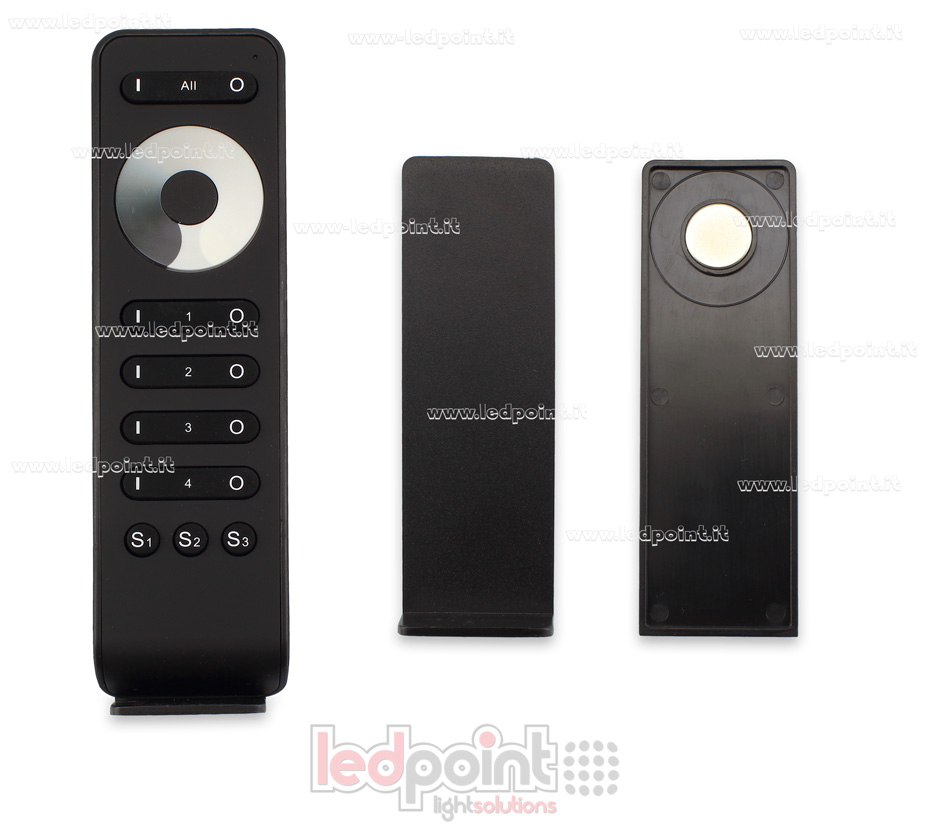 Télécommande monochromatique, 4 zones, 3 scènes, noir RF24G