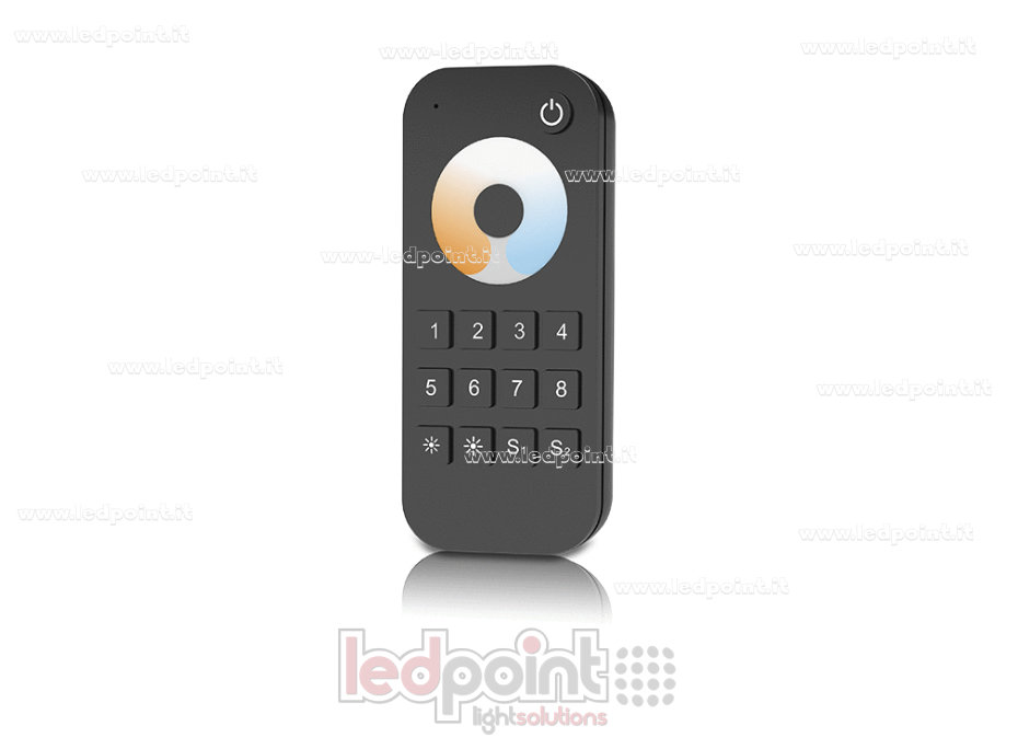 Télécommande RF CCT, 8 zones, 2 scènes, à piles, RF 2,4 GHz
