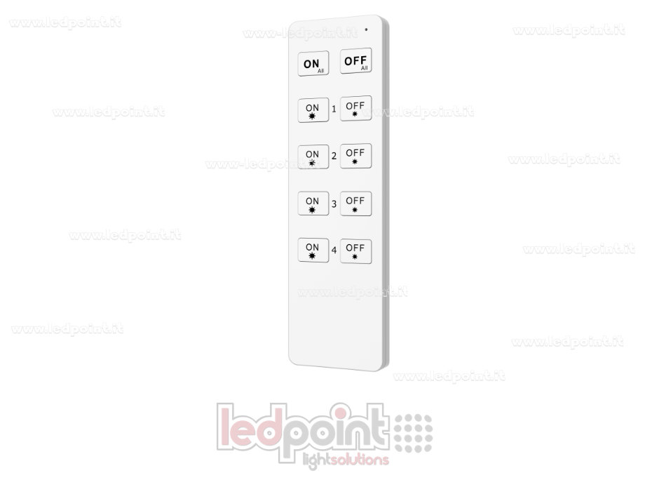 Télécommande RF2.4G monochrome 4 zones blanche