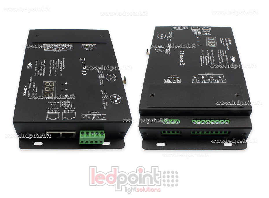 DMX 512 décodeur, 4 canaux 2A chacun, tension 110-240VAC