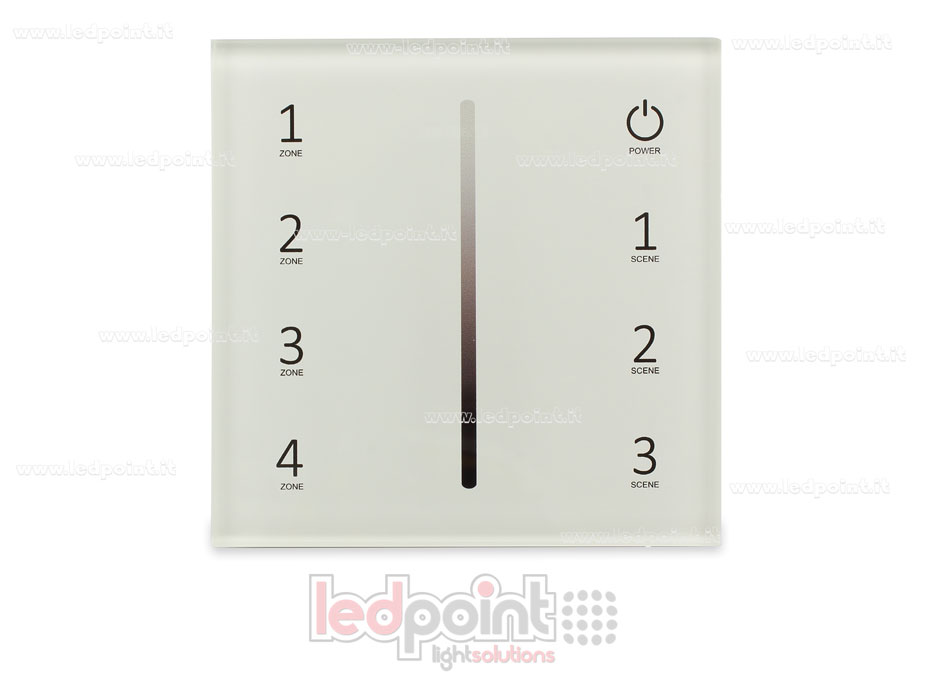 Télécommande murale dimmer 0-10V 4 zones RF2.4G