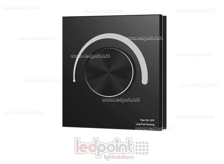 Panneau de commande mural, Zigbee 1CH-50mA, 100-240VAC + variateur 0/1-10V, noir
