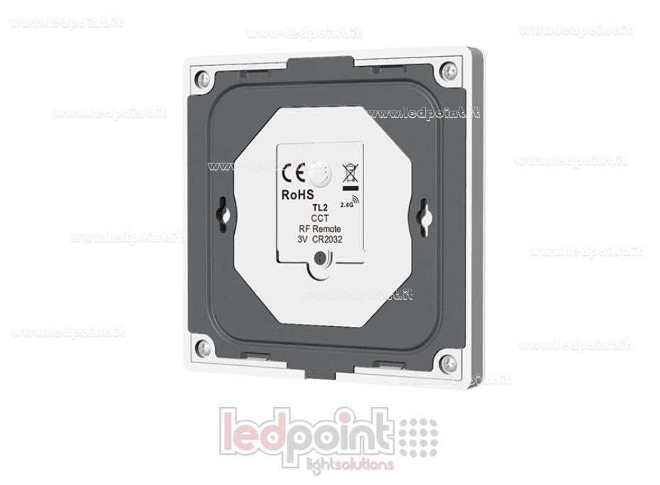 Télécommande murale CCT à piles, blanche, 4 zones RF 2,4 GHz