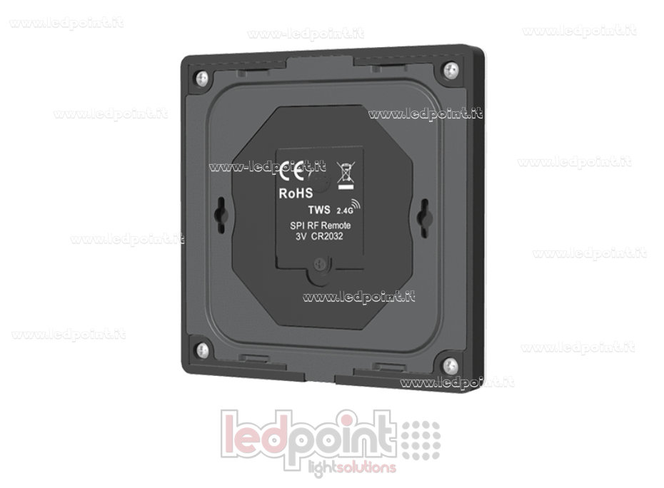 Télécommande murale SPI RF RGB, RGBW, à piles, noire, 3 V CC, RF 2,4 GHz Télécommande murale SPI RF RGB, RGBW, à piles, noire, 3 V CC, RF 2,4 GHz