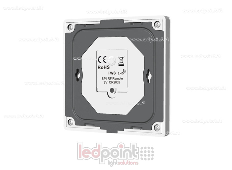 Télécommande murale SPI RF RGB, RGBW, à piles, blanche, 3 V CC, RF 2,4 GHz Télécommande murale SPI RF RGB, RGBW, à piles, blanche, 3 V CC, RF 2,4 GHz