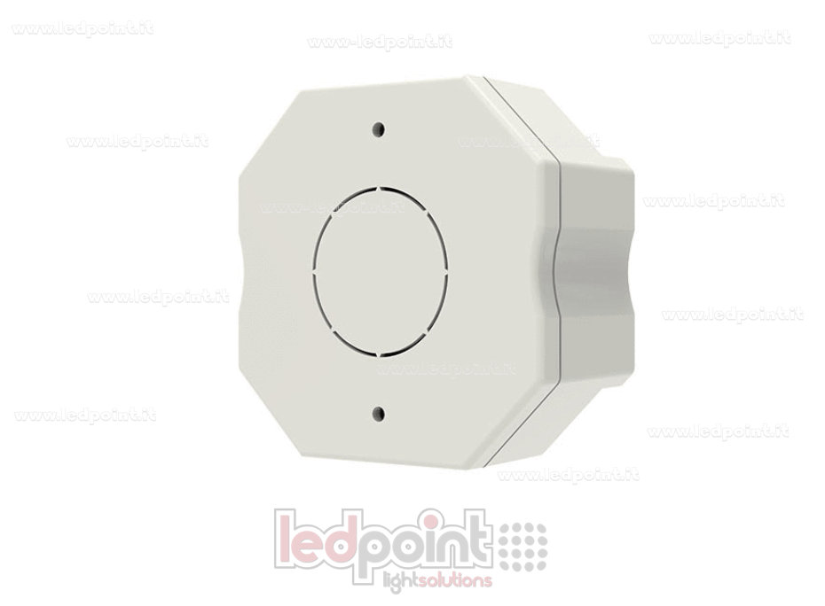 Récepteur variateur WiFi & RF pour boîte de dérivation murale, monochrome avec bouton, 1CH6A/9A, 12-48VDC, RF 2,4G
