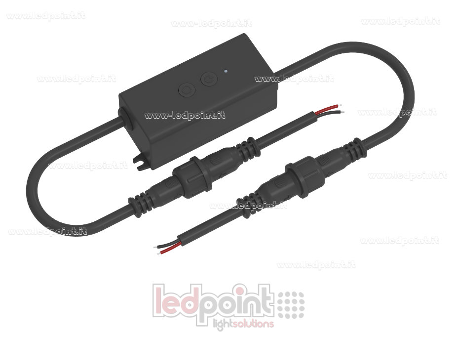 Mini-contrôleur LED RF pour la gradation, IP67, 12/24 V, 1 canal, 3 A/canal Mini-contrôleur LED RF pour la gradation, IP67, 12/24 V, 1 canal, 3 A/canal