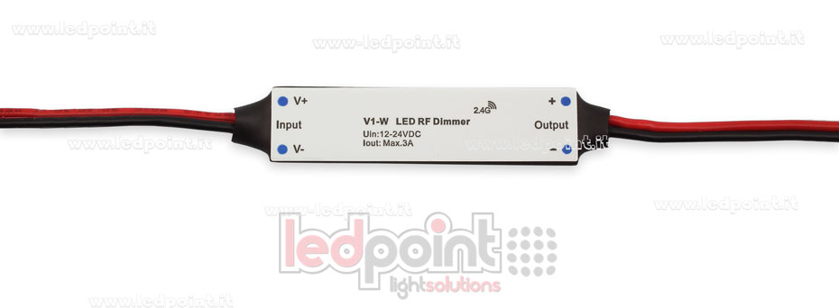 Mini récepteur variateur, pour installation profilée, monochrome, 12 / 24V, 1ch 3A / CH, RF 2.4G