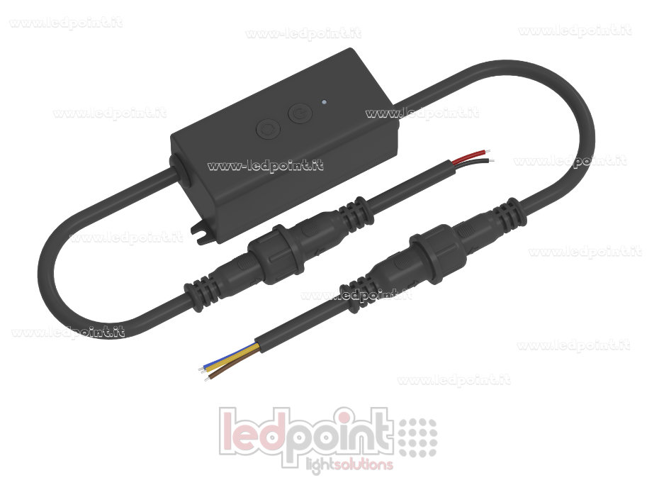 Mini-contrôleur LED RF CCT, IP67, 12/24 V, 3 A*2 canaux, RF 2,4 GHz Mini-contrôleur LED RF CCT, IP67, 12/24 V, 3 A*2 canaux, RF 2,4 GHz
