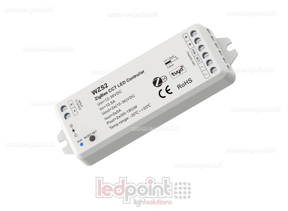 Contrôleur CCT 12-36V, 2 canaux*5A ZigBee