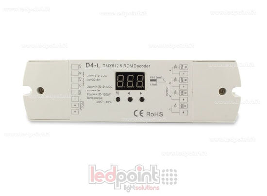 Image de DMX 512 décodeur, 4 canaux 5A chacun, tension 12-24V DC