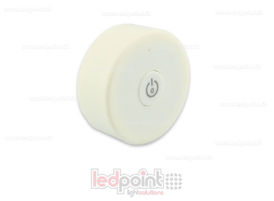 Image de Télécommande portable monochromatique, blanche, RF 2.4G, avec aimant à l'arrière et trous pour montage mural