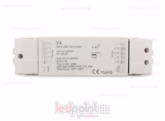 Image de Variateur RGBW 12/48V, 4ch*5A, RF 2.4GHz