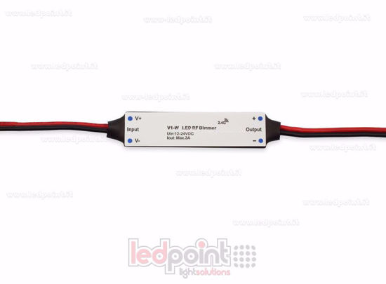 Image de Mini récepteur variateur, pour installation profilée, monochrome, 12 / 24V, 1ch 3A / CH, RF 2.4G