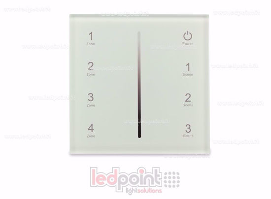 Image de Master DMX et télécommande murale 86x86mm monocouleur 4 zones 3 scenes RF2.4G