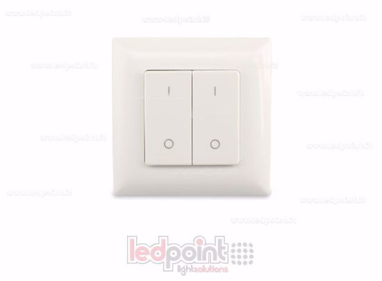 Image de Télécommande murale 86x86mm monocouleur 2 zones RF2.4G