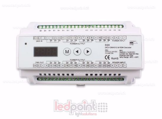 Image de DMX 512 décodeur, 24 canaux 3A chacun, tension 12-24V DC