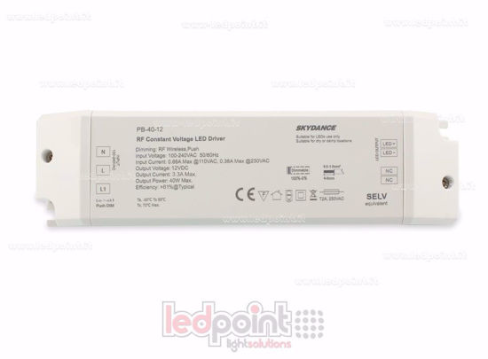 Image de Transformateur 40W 12V Wireless, Push-Dim SkyDance