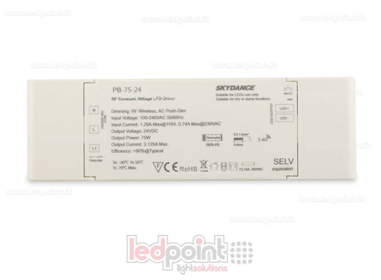 Image de Transformateur 75W 24V  Wireless, Push-Dim SkyDance
