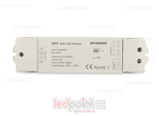 Image de Dimmer DALI, 4 canaux 5A, 12-24V DC, tension constante (DT6)