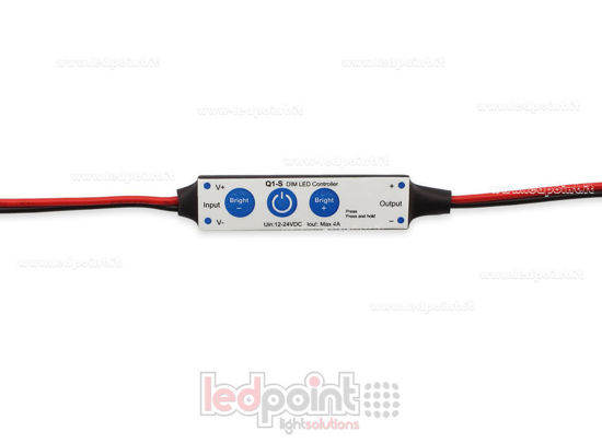 Image de Récepteur variateur mini monochromatique 12/24V, 1ch 4A/CH 3 touches pas RF