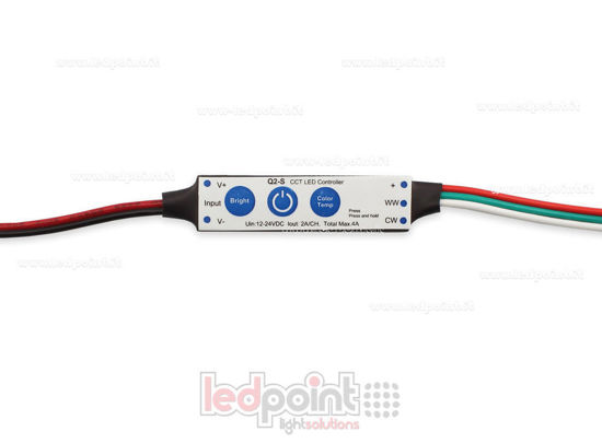 Image de Récepteur variateur mini CCT 12/24V, 2ch 2A/CH 3 touches pas RF