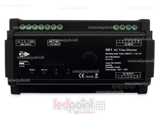 Image de Triac AC DMX512 décodeur, 1 canaux 6A, pour rail DIN