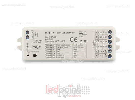 Image de Contrôleur wifi et RF 2.4G, RGB+CCT, RGBW, RGB, CCT et monochromatique