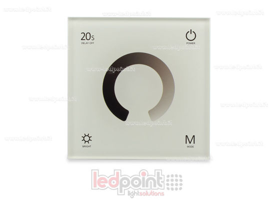 Image de Contrôleur et télécommande murale blanc monocouleur touch 4CH*3A 12-24VDC RF2.4G