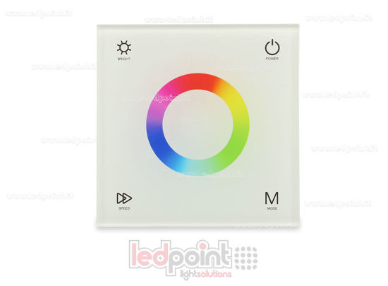 Image de Contrôleur et télécommande murale RF RGB 12-24V, 86x86mm