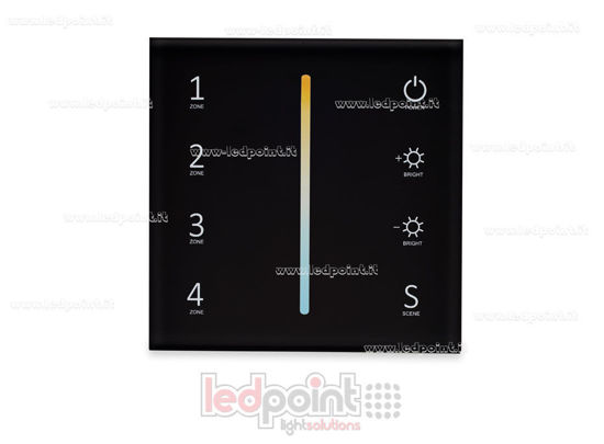 Image de Télécommande murale CCT, pile, noire, 4 zones RF2.4G