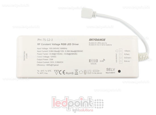 Image de Transformateur 75W 12V, 3 canaux,  Wireless SkyDance