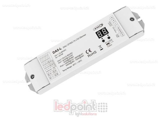 Image de Variateur DALI, 5 canaux 4A 12-24V ou 3A 36-48V DC, tension constante (DT6/DT8)