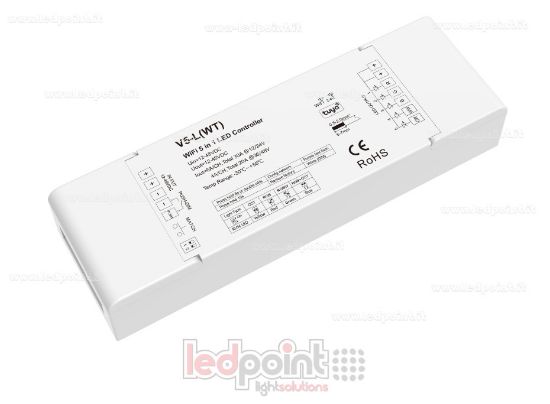 Image de Récepteur contrôleur RGB+CCT 12/24V,5ch*6A or 36/48V, 5ch*4A, RF 2.4G et Wifi