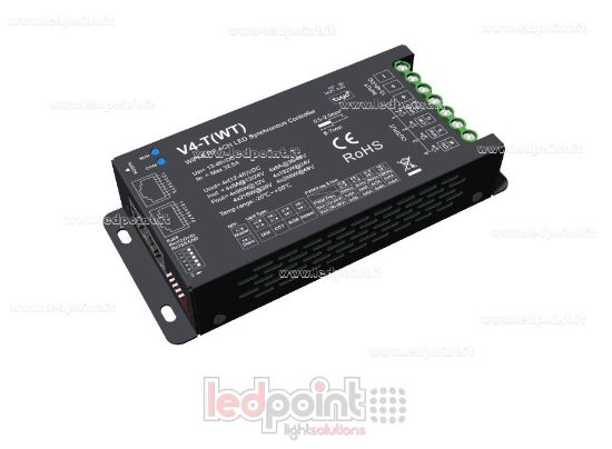 Image de Récepteur contrôleur synchronisé Wifi et RF avec 12/48 VCC, 4 canaux*8 A, Wifi+RF 2,4 G