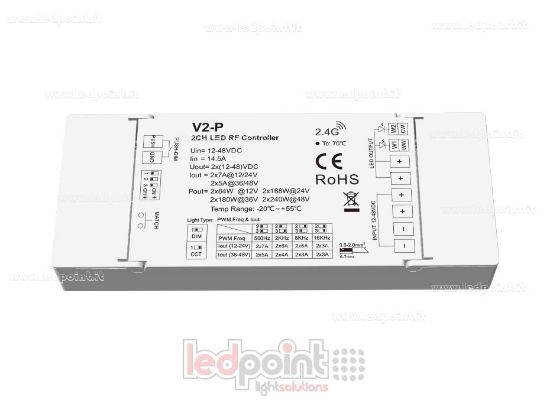 Image de Contrôleur récepteur mono ou CCT, 12/48VDC, 2ch*7A