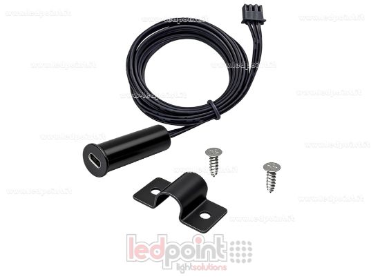 Image de Capteur noir rond pour portes, diamètre 13 mm