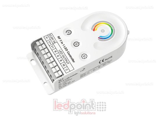 Image de Contrôleur à LED, 12-24 V CC, 5 canaux * 3 A, 5 * (36-72) W, bouton tactile + RF 2,4 GHz